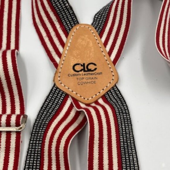 Custom Leather Craft Suspenders Patriotic Flag 2” Heavy Duty Elastic Clips - Picture 2 of 7